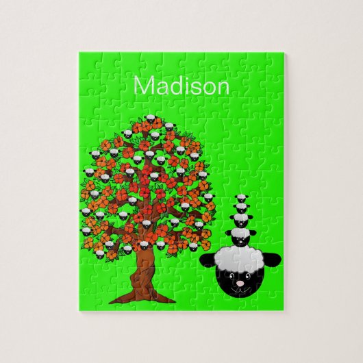 Puzzels Sheep Floral (Verticaal)