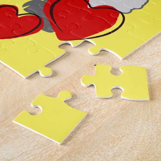 Puzzels Sheep Red Hearts (Zijkant)