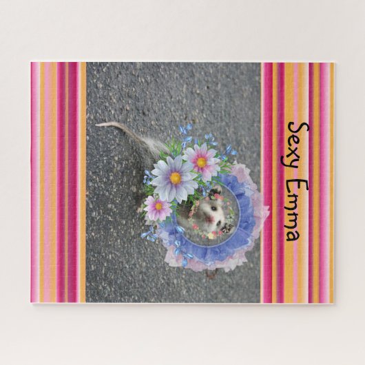 Puzzels Stripe Floral Opossum (Horizontaal)