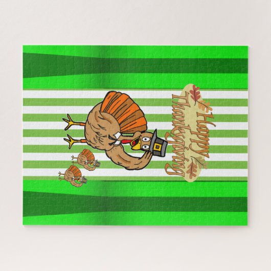 Puzzels Thanksgiving Turkije Groene Herfst (Horizontaal)
