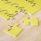 Puzzels Uitdagend Geel Durf op te lossen (Zijkant)