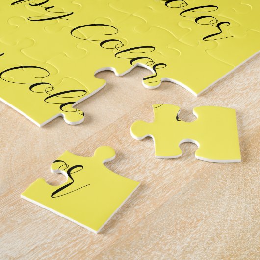 Puzzels Uitdagend Geel Durf op te lossen (Zijkant)