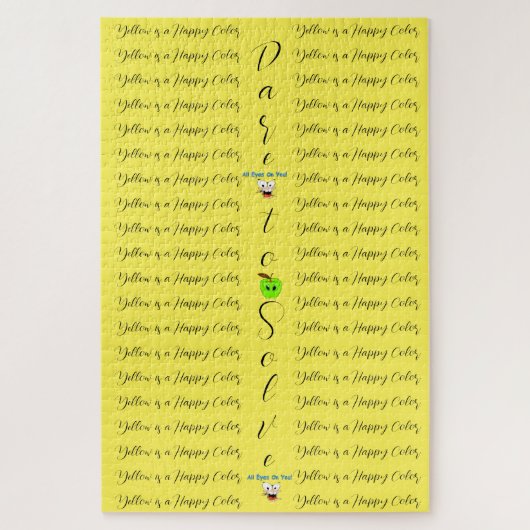 Puzzels Uitdagend Geel Durf op te lossen (Verticaal)