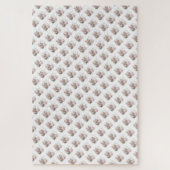 Puzzels Uitdagende Witte Bloemen Witte Kitty Cat (Verticaal)