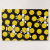 Puzzels Uitdagende Zon Zwarte Kat Achter (Horizontaal)