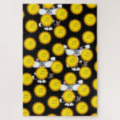 Puzzels Uitdagende Zon Zwarte Kat Achter (Verticaal)