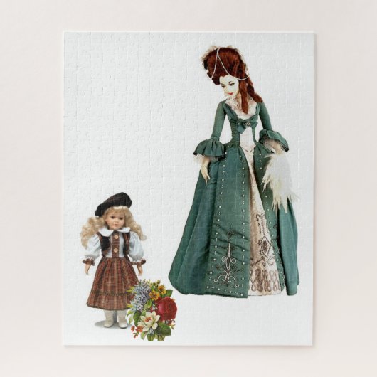 Puzzels Victoriaans Floral Woman & Child (Verticaal)