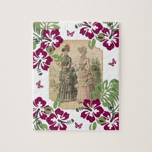 Puzzels Victoriaans vrouwen Floral (Verticaal)