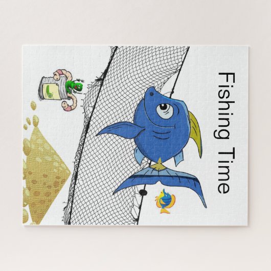 Puzzels Vist Net Fish Zand Worm (Horizontaal)