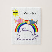 Puzzels Whale Fish Rainbow Sun (Verticaal)