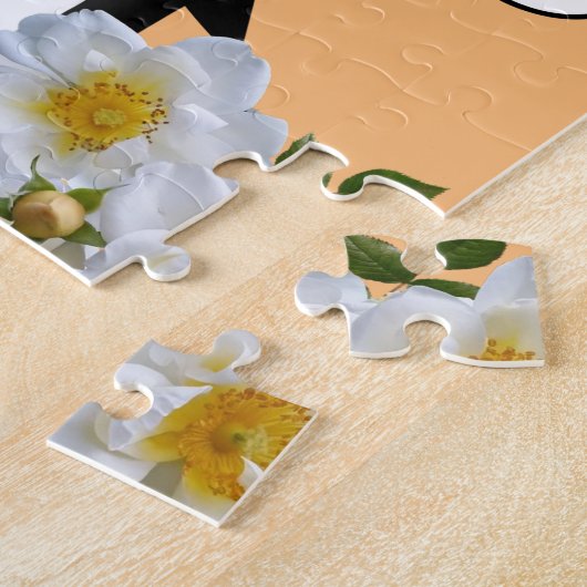 Puzzels White en Black Penguin Rainbow Floral (Zijkant)