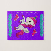 Puzzels White roze Unicorn Paars Blue Hearts (Horizontaal)