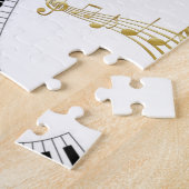 Puzzels Witte en Zwarte Muzieknoten (Zijkant)