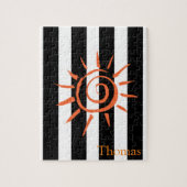 Puzzels Witte en Zwarte Streep Zon (Verticaal)