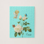 Puzzels Witte Engel Blauwe Vlinder Bloem (Verticaal)