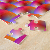 Puzzelspiraal van bollen in roze en Violet Legpuzzel (Zijkant)