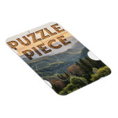 "Puzzelstuk" Natuur Berg & Bos Magneet (Rechterzijde)