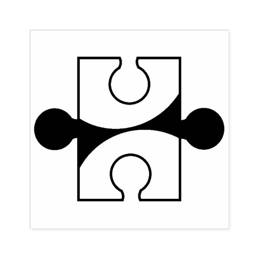 puzzelstuk rubberstempel (Afrduk)