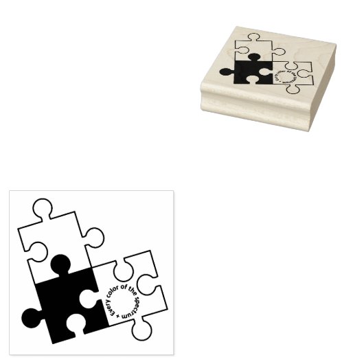 puzzelstuk rubberstempel (Gestempeld)