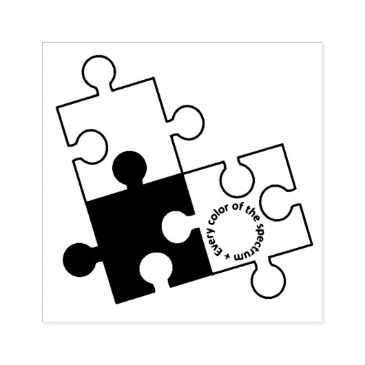 puzzelstuk rubberstempel (Afrduk)