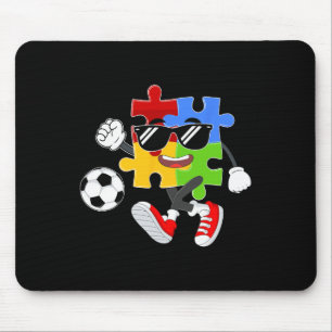 Puzzelstuk speelt voetbal Autisme Acceptatie Dag Muismat