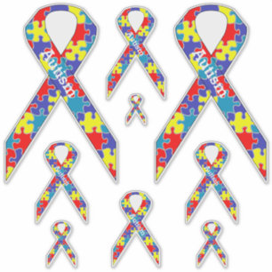 [Puzzelstukjes] Autisme Awareness Ribbon Vinyl Sticker