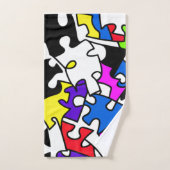 puzzelstukjes bad handdoek (Handdoek)