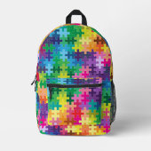 puzzelstukjes bedrukte rugzak (Voorkant)