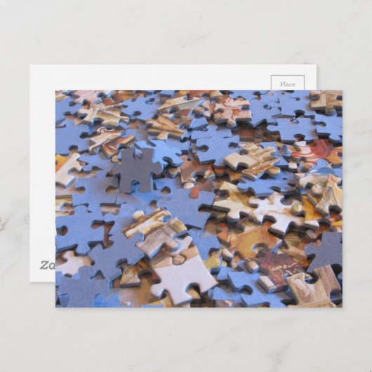 puzzelstukjes briefkaart (Voorkant / Achterkant)