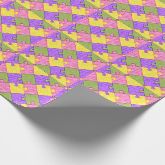 puzzelstukjes cadeaupapier (Hoek)