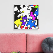 puzzelstukjes canvas afdruk (Insitu (Woonkamer))