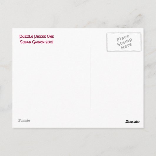Puzzelstukjes Eén Briefkaart (Achterkant)