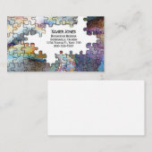 Puzzelstukjes gepersonaliseerd visitekaartje (Voorkant / Achterkant)