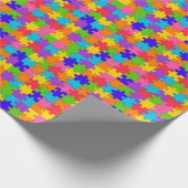 Puzzelstukjes geschenkverpakking cadeaupapier (Hoek)