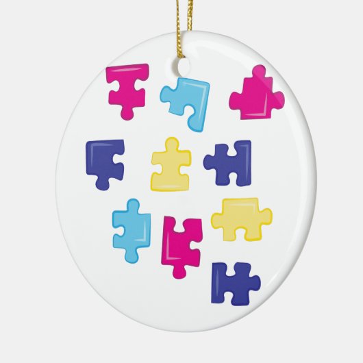 puzzelstukjes keramisch ornament (Links)