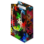puzzelstukjes klein cadeauzakje (Voorkant Gekanteld)