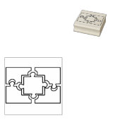 puzzelstukjes kunststempel rubberstempel (Gestempeld)