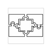 puzzelstukjes kunststempel rubberstempel (Afrduk)