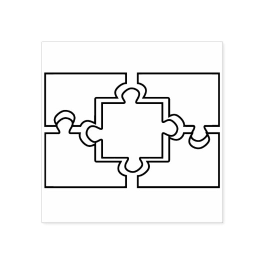 puzzelstukjes kunststempel rubberstempel (Afrduk)