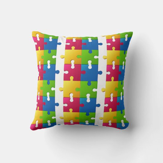 puzzelstukjes kussen (Achterkant)