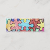 puzzelstukjes mini visitekaartje (Achterkant)