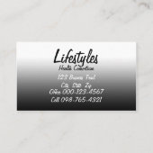 puzzelstukjes op bedrijfswinsten uit vork visitekaartje (Achterkant)