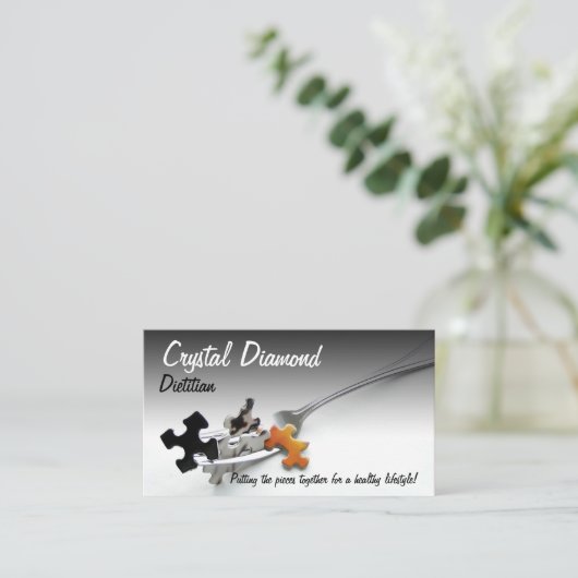 Puzzelstukjes op de markt voor geneesmiddelen voor visitekaartje (Staand voorkant)