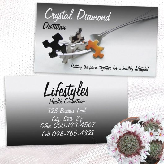 Puzzelstukjes op Fork Health Professional Visitekaartje