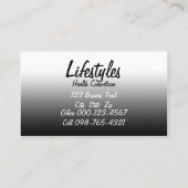 puzzelstukjes op professionele beroepen in de vork visitekaartje (Achterkant)