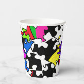 puzzelstukjes papieren bekers (Achterkant)