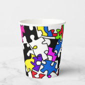 puzzelstukjes papieren bekers (Links)