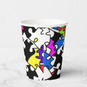 puzzelstukjes papieren bekers (Rechts)