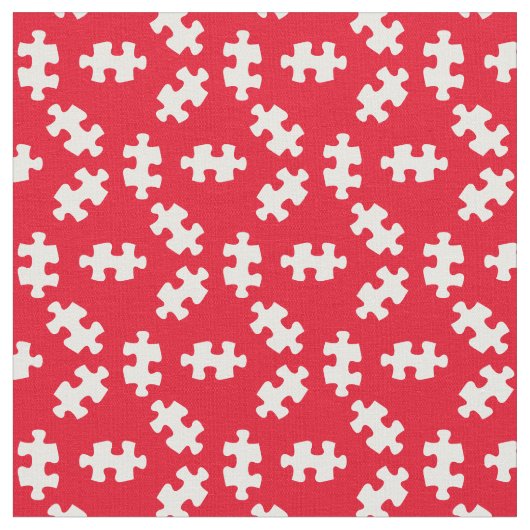 Puzzelstukjes rood en wit stof (Close Up)