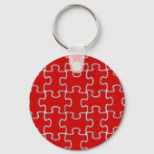 puzzelstukjes rood sleutelhanger (Voorkant)